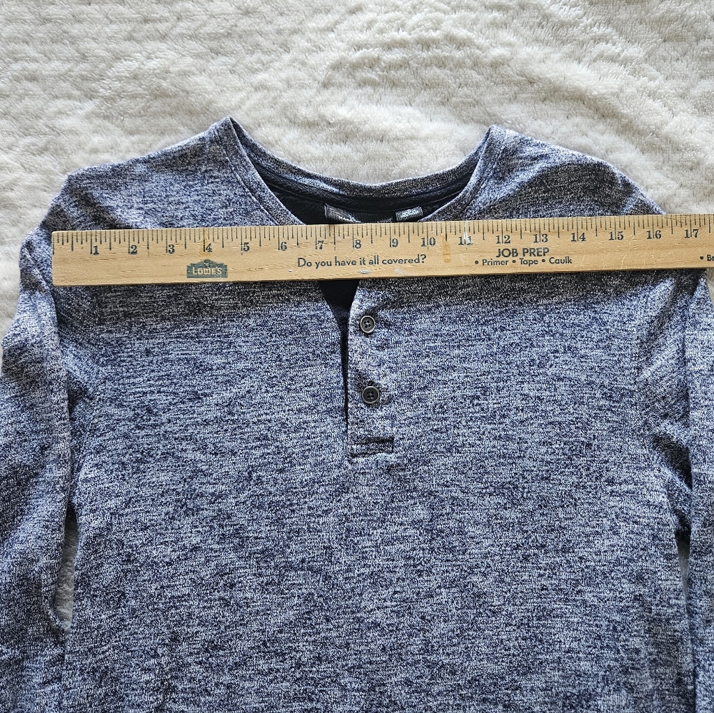 Marc Anthony Heathered Long Sleeve Henley - Picture 4 of 8